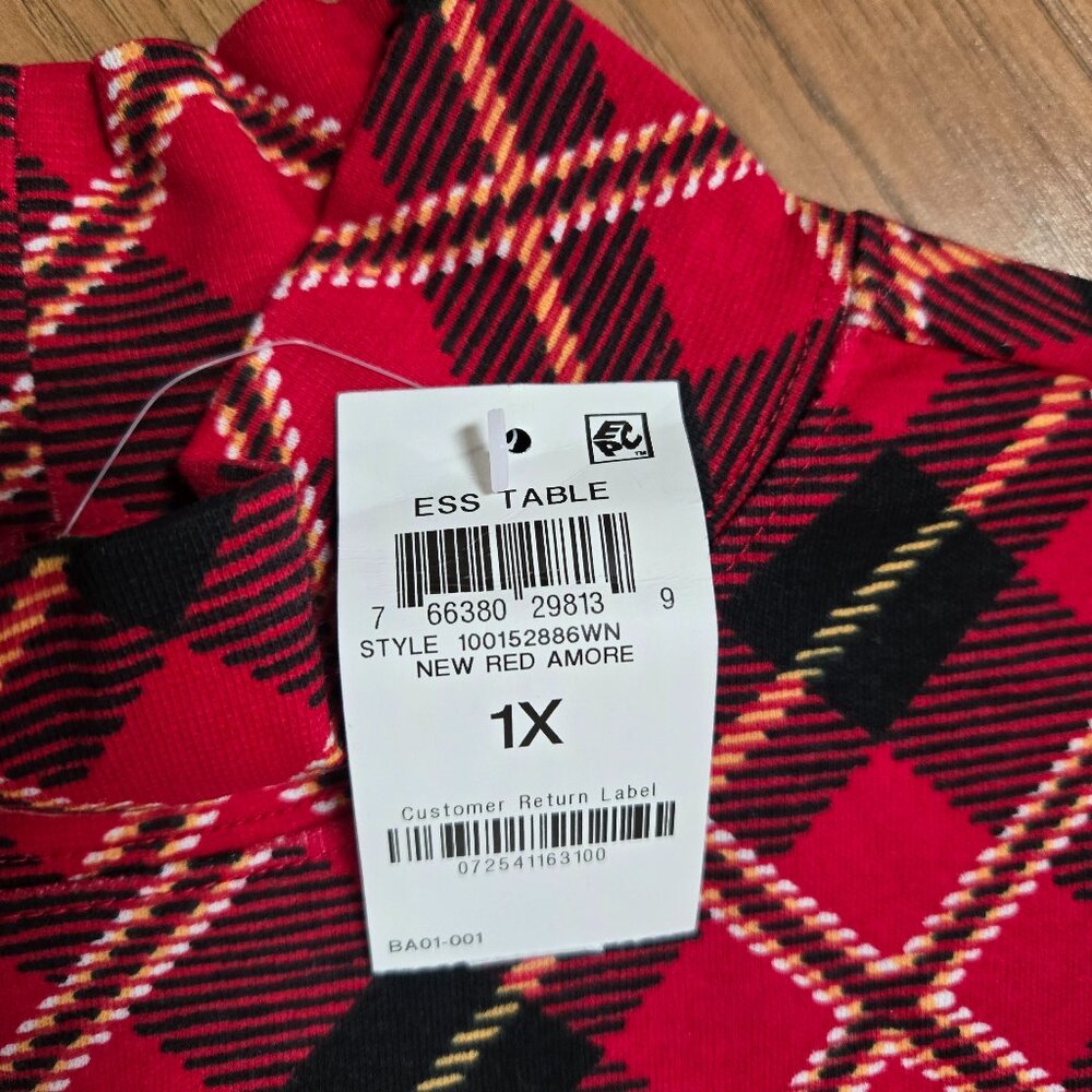 Holiday mock turtleneck top